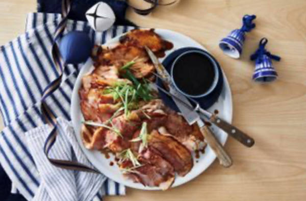Sticky honey soy Christmas ham