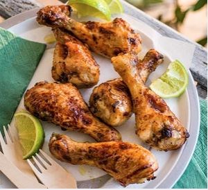 Sticky lime & coconut chicken drumsticks