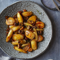 Sticky maple-glazed parsnips