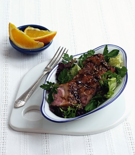 Sticky marmalade duck