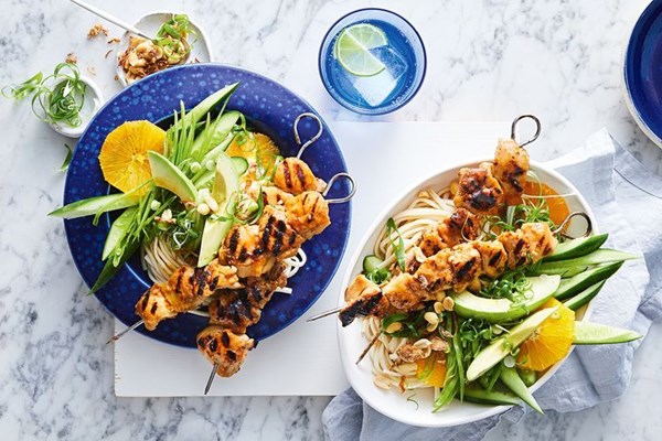 Sticky miso chicken noodle bowl