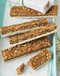 Sticky oat-and-pine-nut bars
