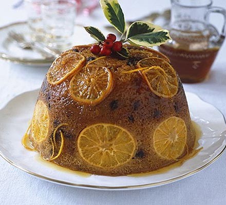 Sticky orange & Marsala pudding
