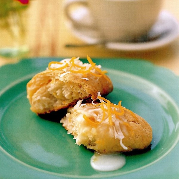 Sticky orange-coconut pinwheels