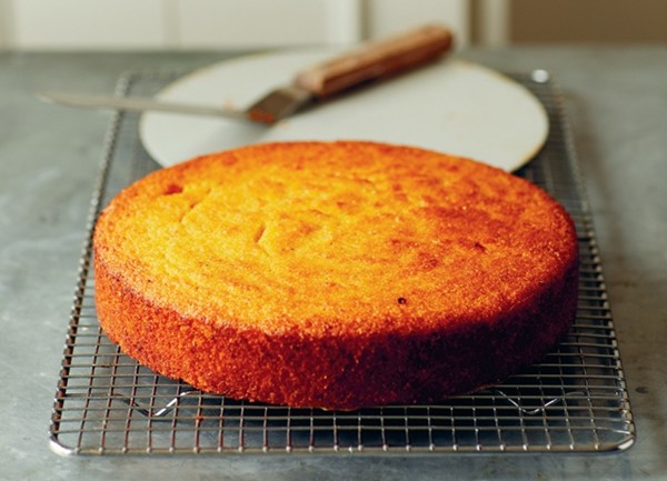 Sticky orange polenta cake