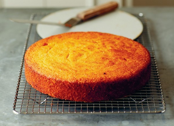 Sticky orange polenta cake