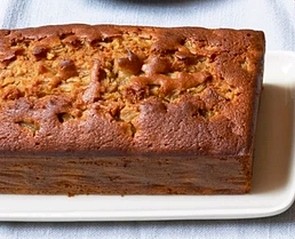 Sticky pear and ale loaf cake