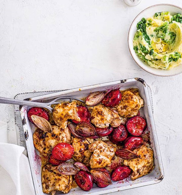 Sticky plum chicken