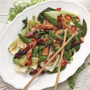 Sticky pork stir-fry