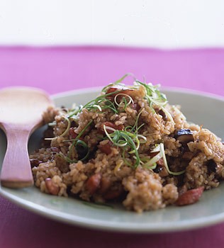 Sticky rice with Chinese sausage