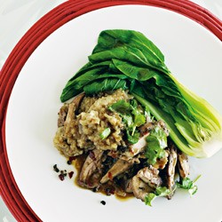 Sticky rice with Sichuan spiced chicken