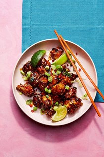 Sticky sesame chicken