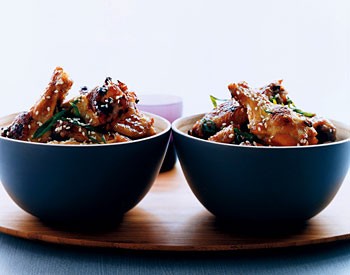 Sticky sesame chicken wings
