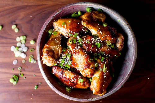 Sticky sesame chicken wings