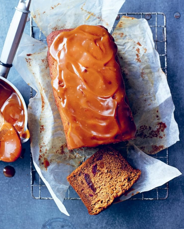 Sticky toffee ginger loaf