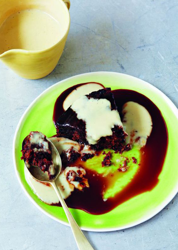 Sticky toffee pudding and custard
