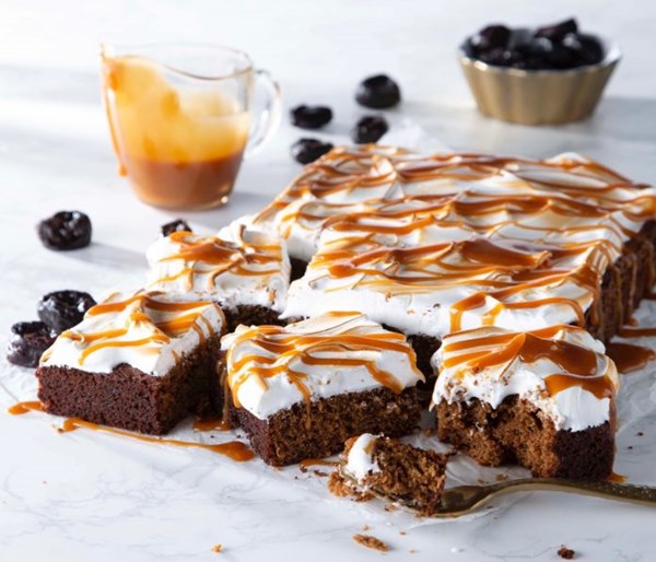 Sticky toffee pudding prune squares