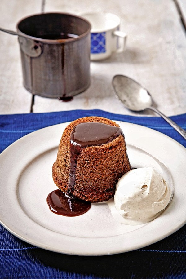 Sticky toffee pudding with a hot toffee sauce