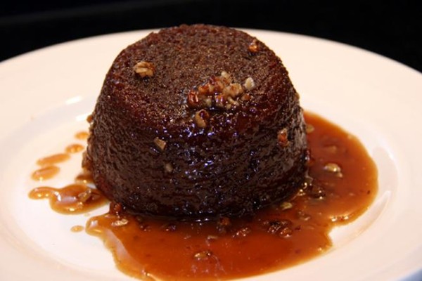 Sticky toffee pudding with brandy butterscotch sauce
