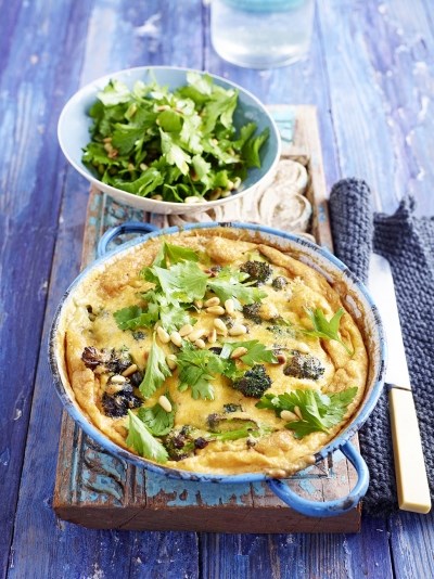 Stilton and sprouting broccoli frittata