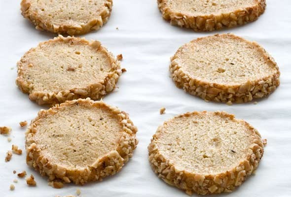 Stilton and walnut crackers