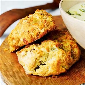Stilton and walnut scones