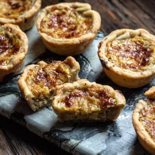 Stilton and walnut tartlets