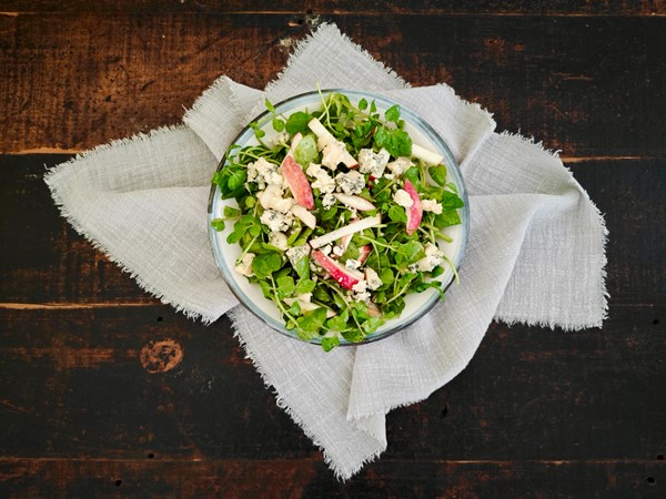 Stilton, apple & watercress salad