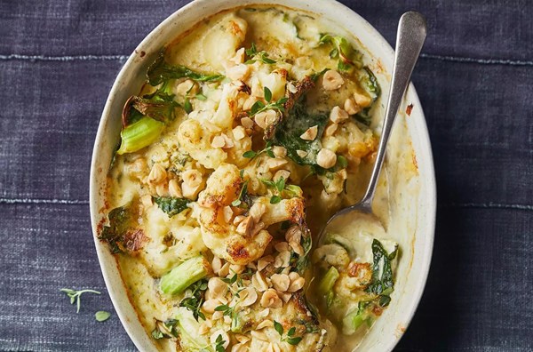 Stilton cauliflower gratin