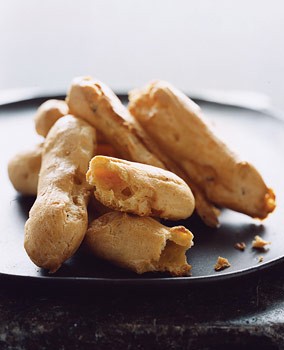 Stilton cheese puffs
