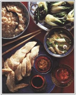 Stir-fried baak choi with chopped garlic