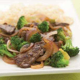 Stir-fried beef & broccoli