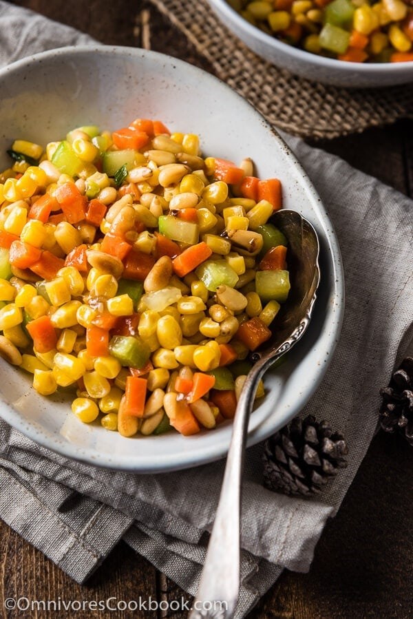 Stir fried corn with pine nuts (松仁玉米)