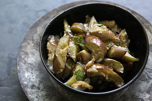 Stir-fried eggplant & ginger with miso (Nasu no abura miso)