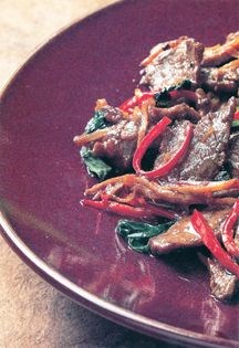 Stir-fried ginger beef Thai-style
