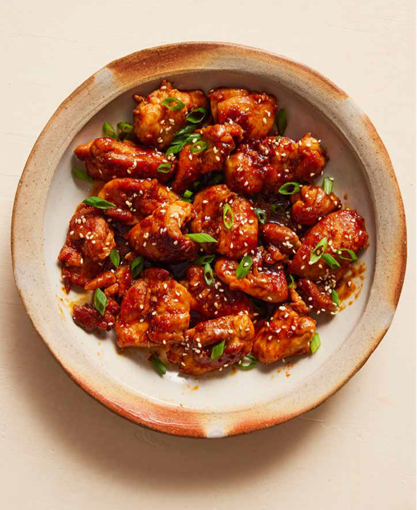 Stir-fried gochujang chicken