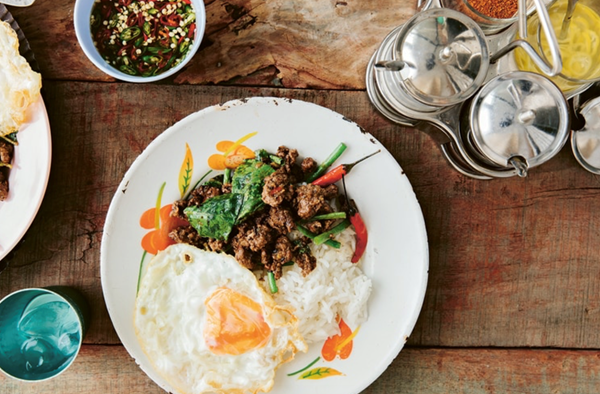 Stir-fried minced beef with holy basil (Pad grapao neua)