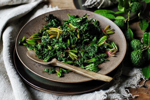Stir-fried native greens