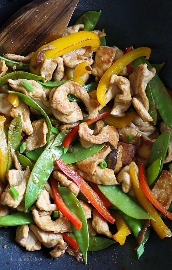 Stir fried pork and mixed veggies