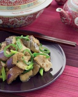 Stir-fried pork with Asian eggplant