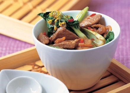 Stir-fried pork with dried shrimp