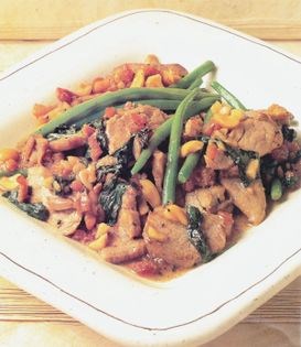 Stir-fried pork with green beans