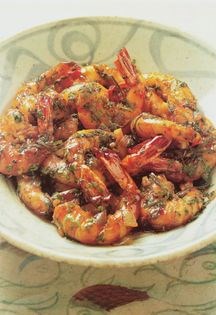 Stir-fried prawns with oyster sauce