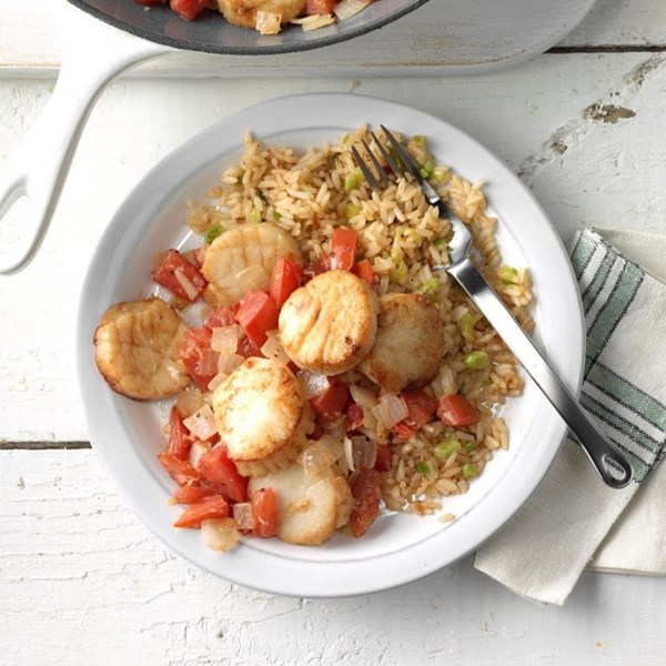 Stir-fried scallops