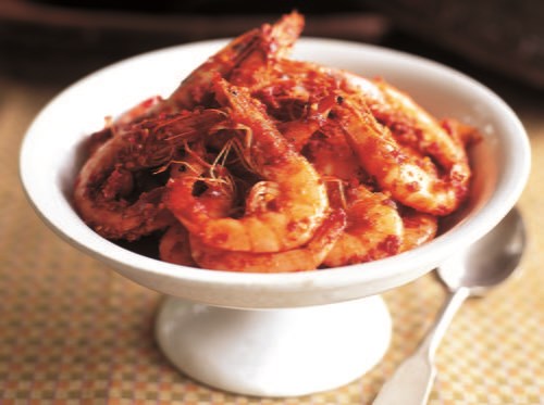 Stir-fried shrimp sambal (Sambal udang)