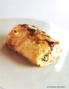 Stir-fried spanner crab omelette
