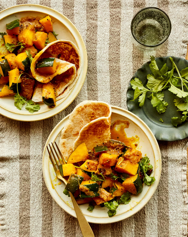 Stir-fried spiced pumpkin (Kumro chenchki)