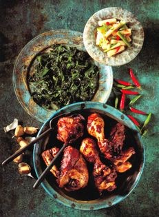 Stir-fried spinach with garlic