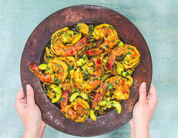Stir-fried tangy shrimp