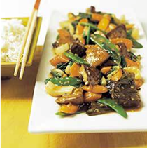 Stir-fried tofu with ginger-oyster sauce